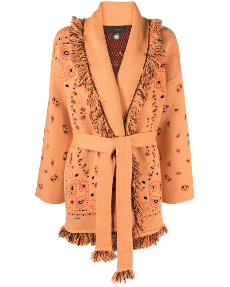 Alanui Cardigan mit Bandana-Jacquardmuster - Orange Orange