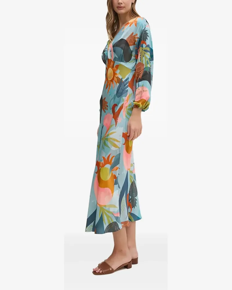 Never Fully Dressed Emma Kleid mit abstraktem Print - Blau Blau