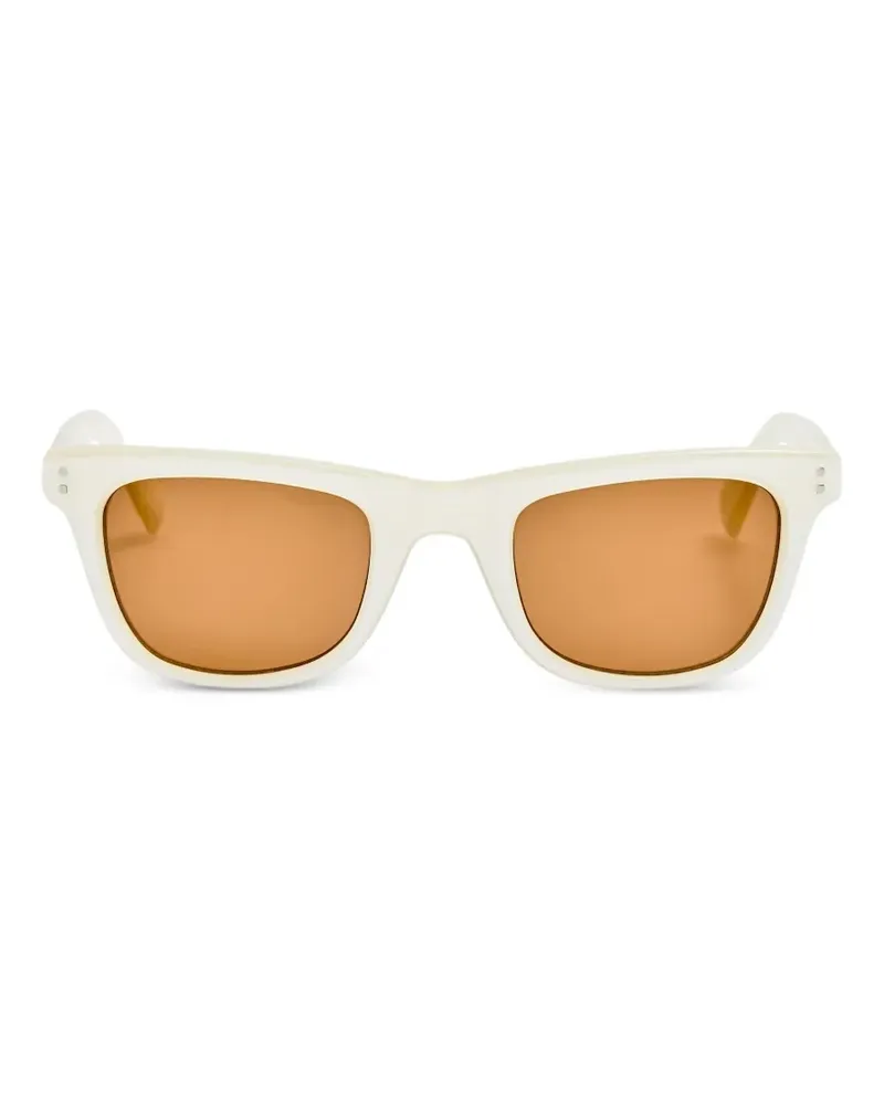 Jacquemus Sonnenbrille mit eckigem Gestell - Weiß Weiß