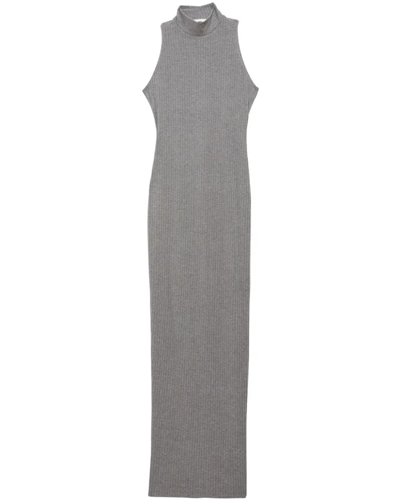 Fleur Du Mal Geripptes Racer-Maxikleid - Grau Grau