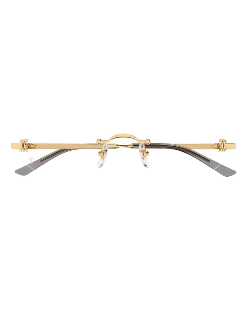 Cartier Brille mit rundem Gestell - Gold Gold