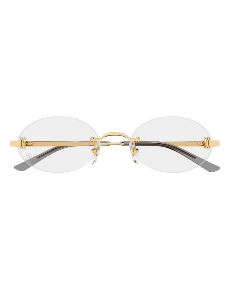 Cartier Brille mit rundem Gestell - Gold Gold
