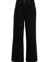 WARDROBE.NYC Wide-Leg-Jeans mit Logo-Patch Schwarz