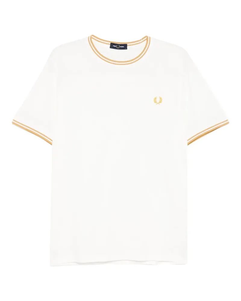 Fred Perry Twin T-Shirt - Weiß Weiß