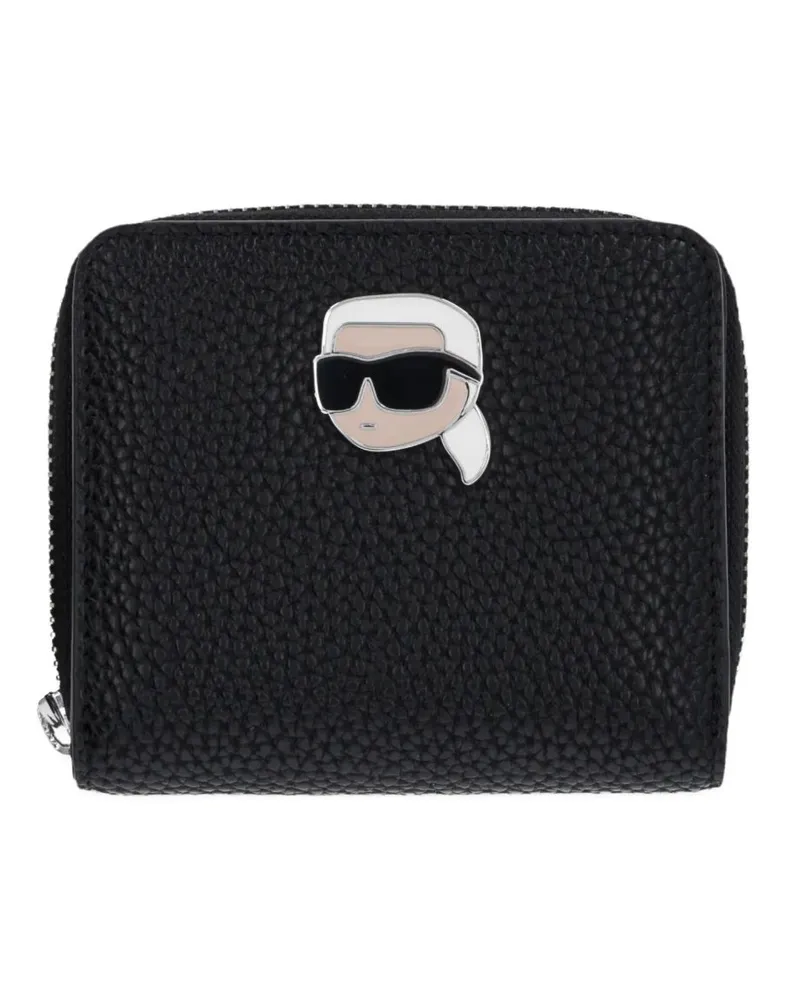 Karl Lagerfeld Mittelgroßes Ikon Portemonnaie - Schwarz Schwarz