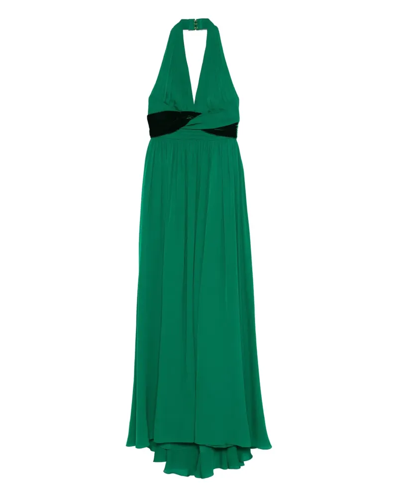 Elie Saab Maxikleid mit V-Ausschnitt - Grün Grün