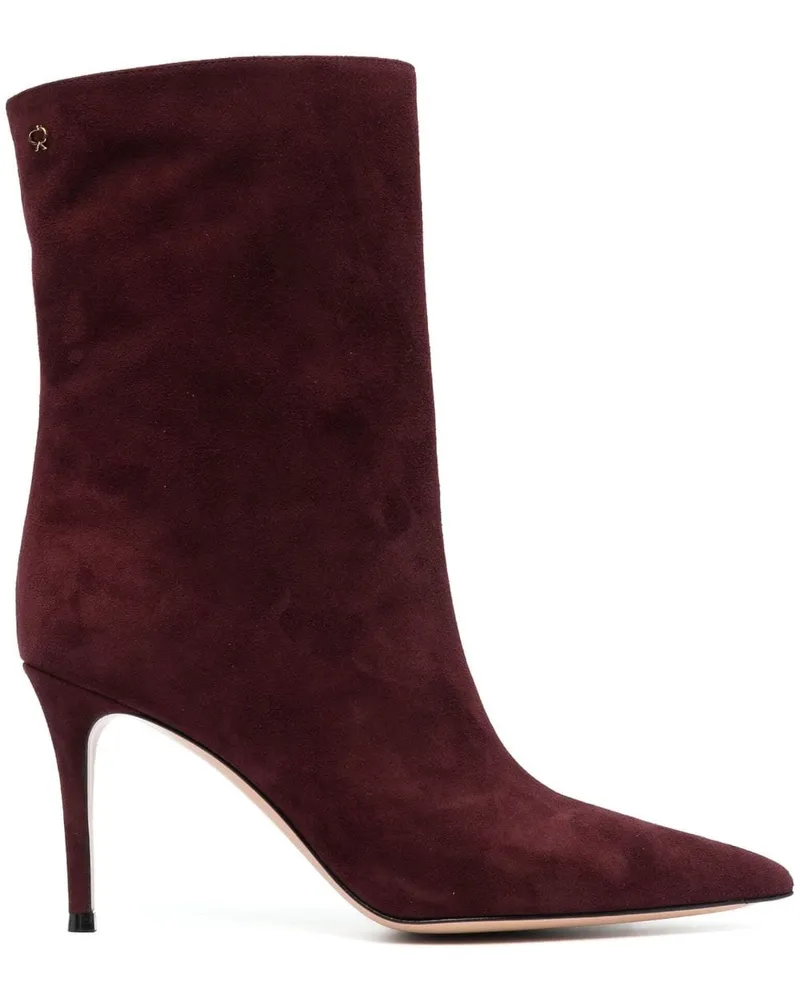 Gianvito Rossi Stiefel mit Blockabsatz 90mm - Rot Rot
