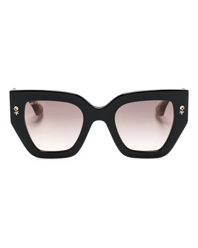 Etro Sonnenbrille mit Butterfly-Gestell - Schwarz Schwarz