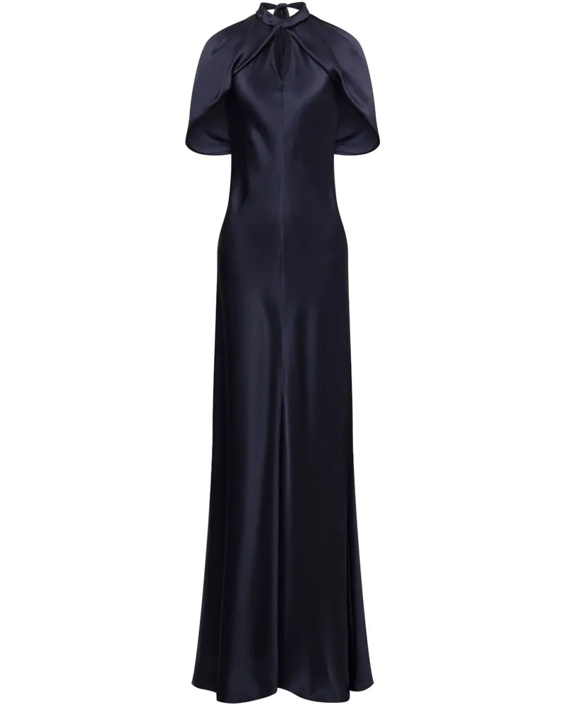 Alberta Ferretti Drapiertes Maxikleid - Blau Blau