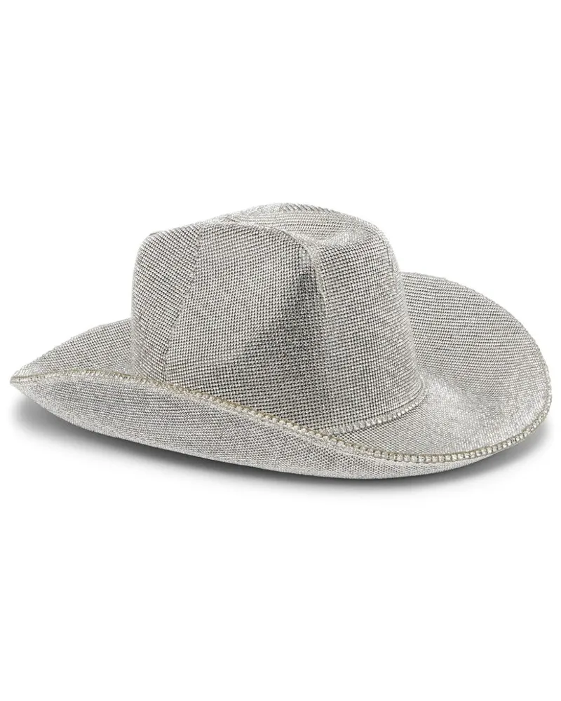 Philipp Plein Texas Hut mit Kristallen - Silber Silber