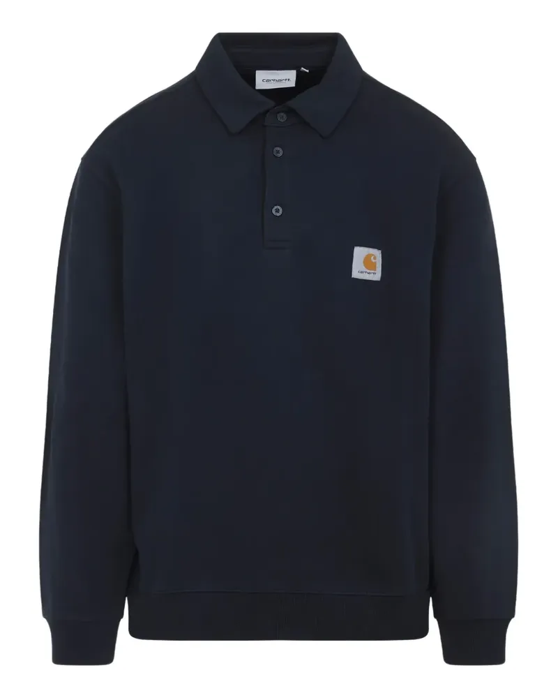 Carhartt WIP Poloshirt mit Logo-Patch - Blau Blau