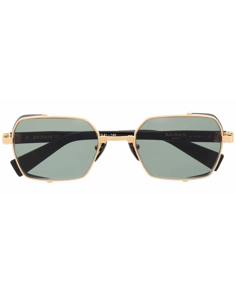 Balmain Ovale Brille - Schwarz Schwarz