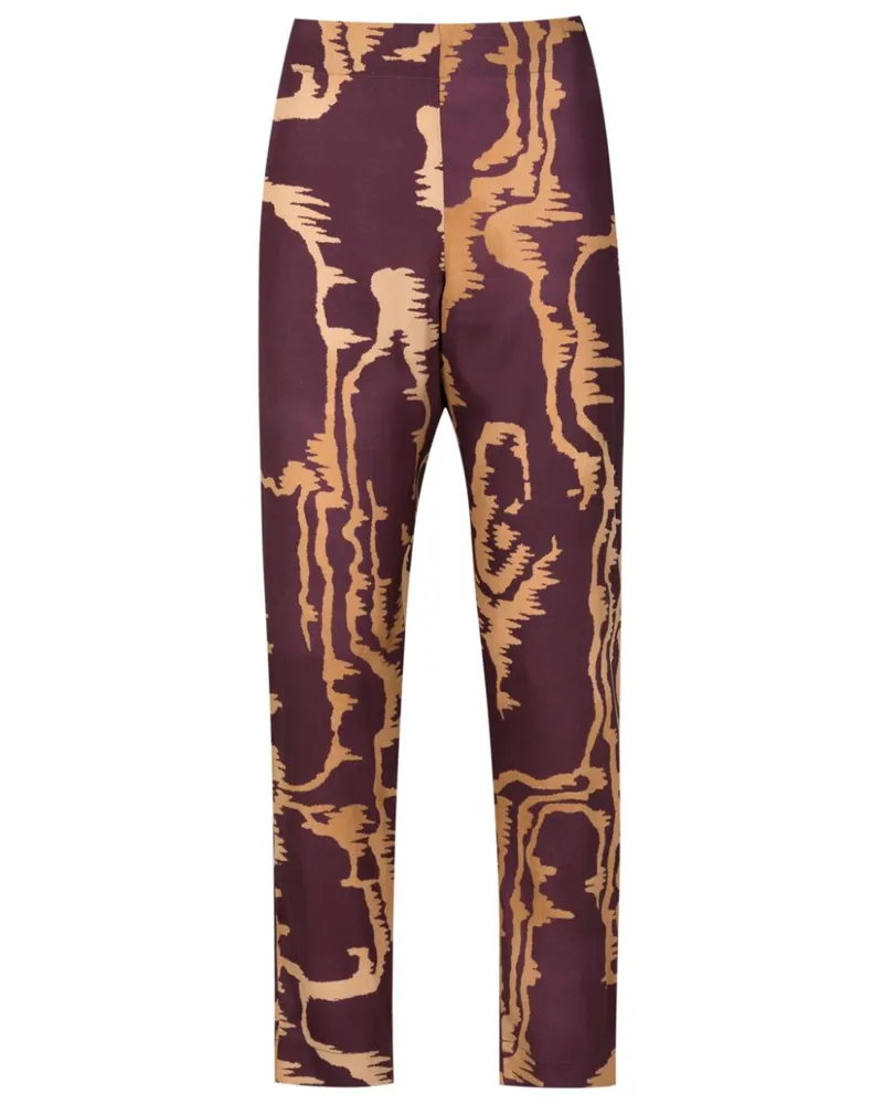 Lenny Niemeyer Hose aus Seide mit abstraktem Print - Violett Violett