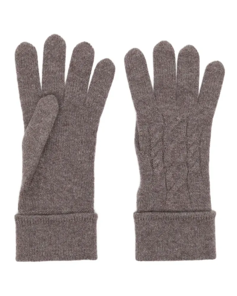 N.Peal Cable Handschuhe - Braun Braun