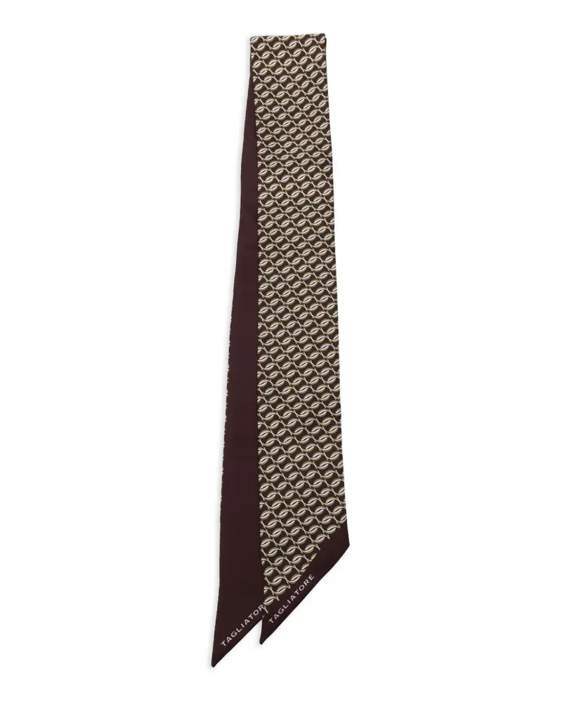 Tagliatore Gemusterter Schal - Braun Braun