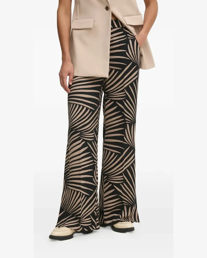 Joseph Ribkoff abstract-print split trousers - Schwarz Schwarz