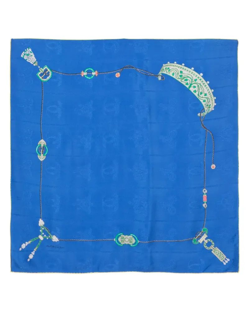 Cartier Seidenschal mit Jacquardmuster - Blau Blau