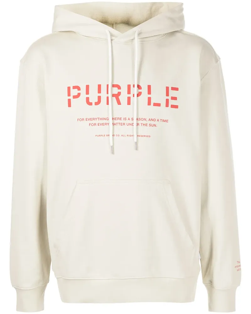 PURPLE BRAND Hoodie mit Logo-Print - Nude Nude