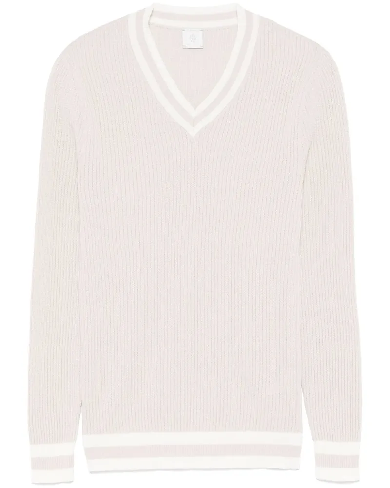 Eleventy Gerippter Strickpullover - Nude Nude