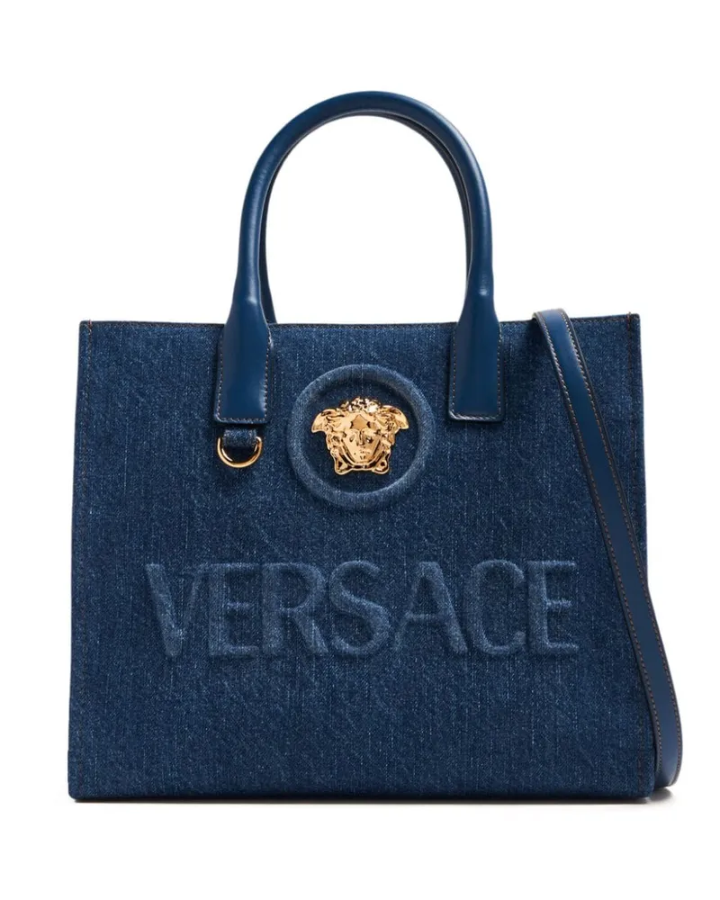 Versace Kleine La Medusa Handtasche - Blau Blau