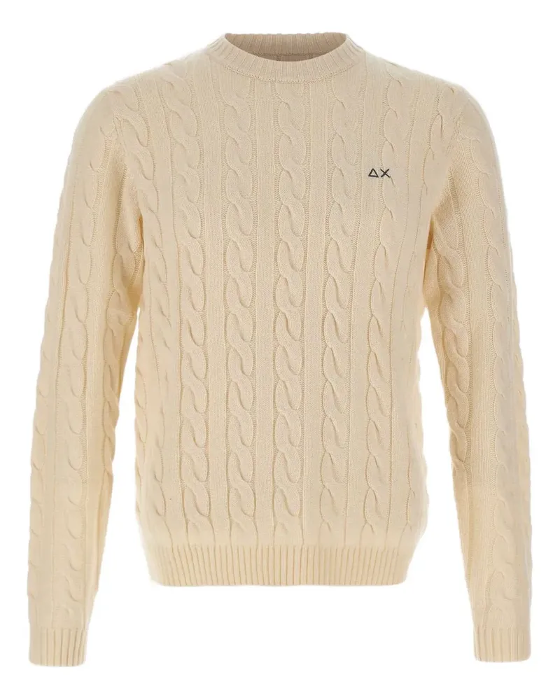 Sun68 Pullover mit Zopfmuster - Nude Nude