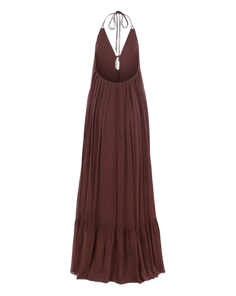 Pinko Gestuftes Neckholder-Maxikleid - Braun Braun