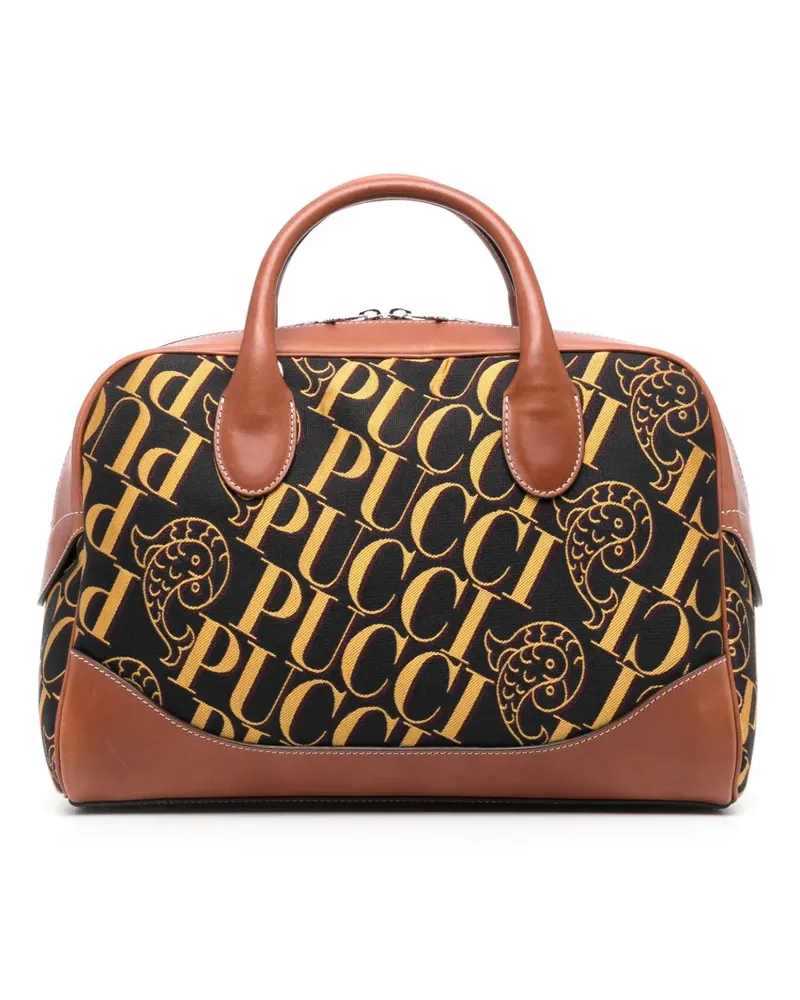 Emilio Pucci Shopper mit Logo-Print - Schwarz Schwarz