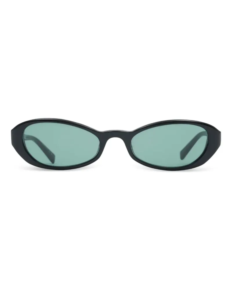 Saint Laurent oval-frame sunglasses - Schwarz Schwarz