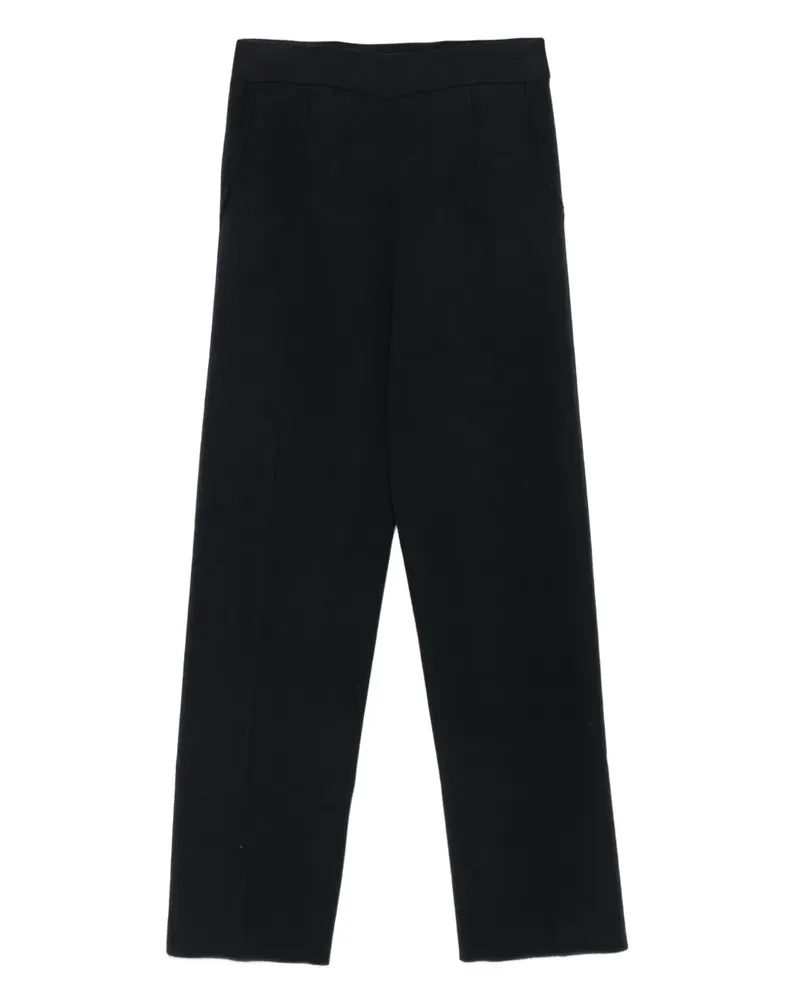 Max Mara Gerade High-Waist-Hose - Schwarz Schwarz