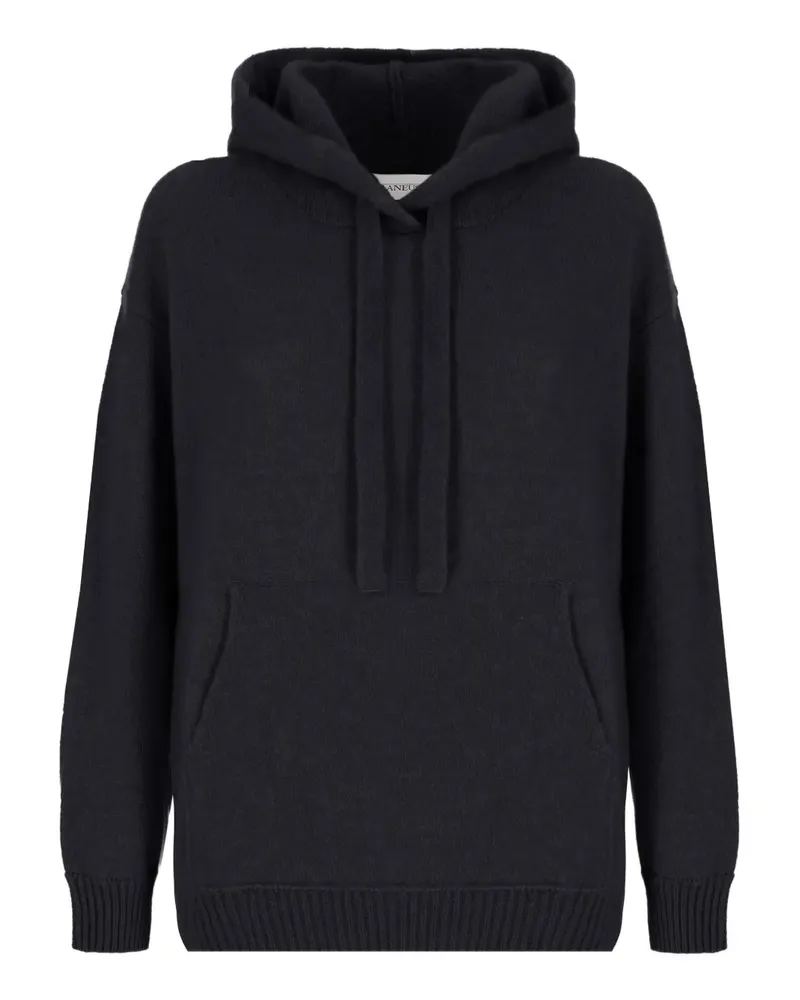 Laneus Gestrickter Hoodie - Schwarz Schwarz
