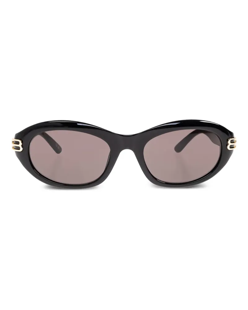 Balenciaga Sonnenbrille mit ovalem Gestell - Schwarz Schwarz