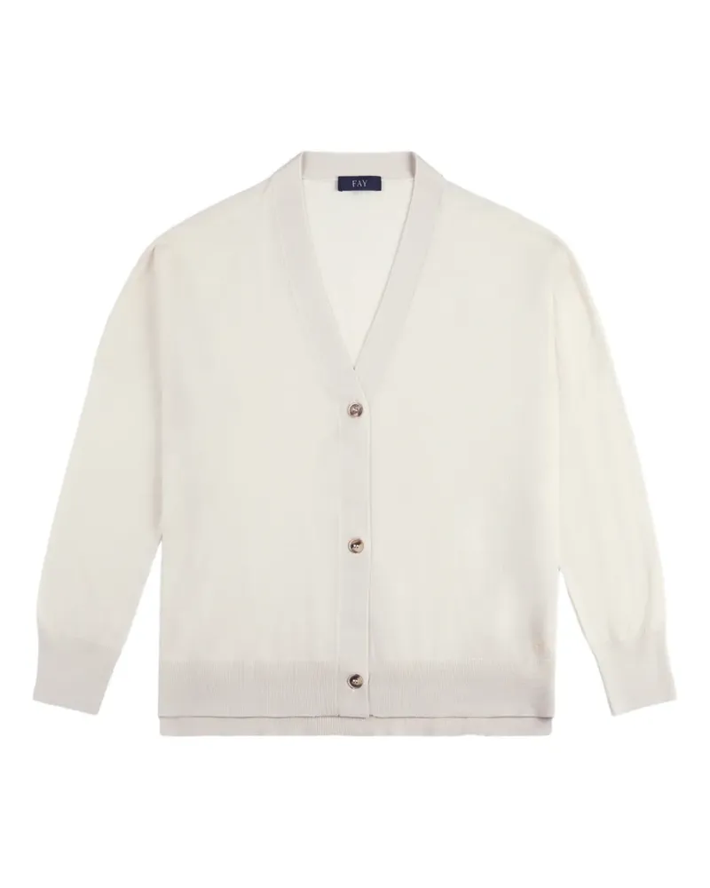 Fay buttoned long-sleeve cardigan - Nude Nude