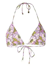 Tory Burch Triangel-Bikinioberteil mit Blumenmuster Rosa