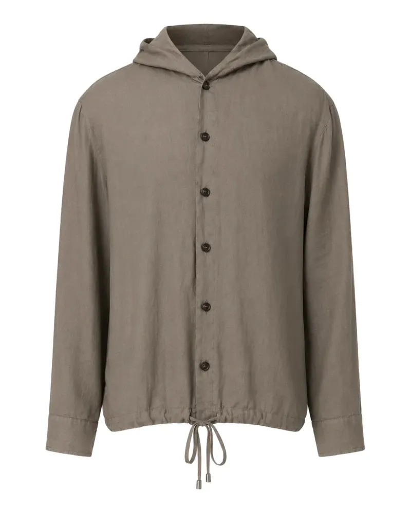Emporio Armani Hoodie mit Kordelzug - Braun Braun
