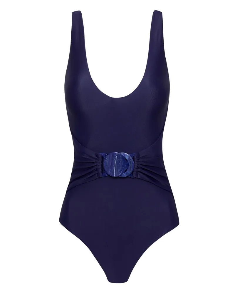 Rebecca Vallance Badeanzug mit Gürtel - Blau Blau