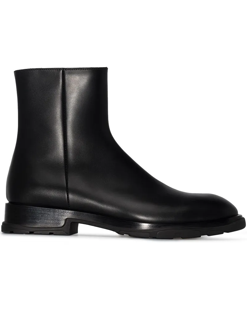 Alexander McQueen Stiefeletten mit Reißverschluss - Schwarz Schwarz