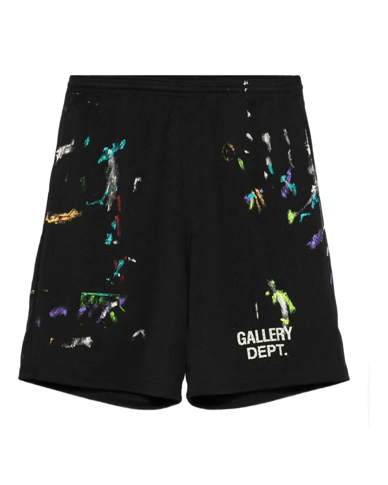GALLERY DEPT. x Josué Thomas painted track shorts - Schwarz Schwarz