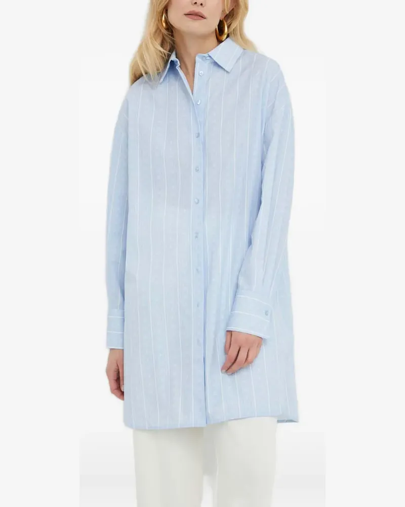 Twin-Set Gestreiftes Hemd - Blau Blau