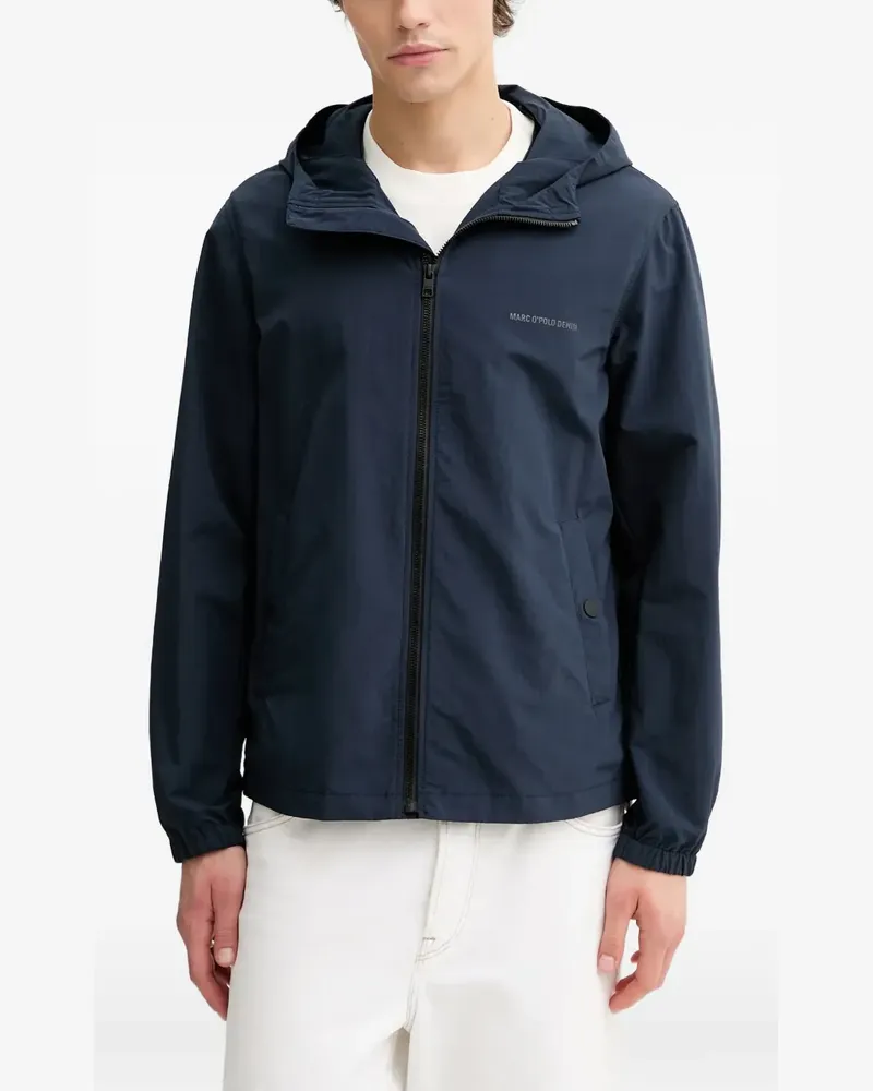 Marc O'Polo hooded logo-print jacket - Blau Blau