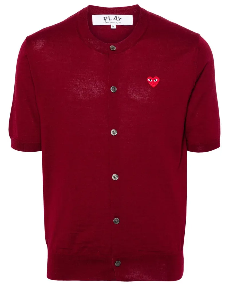Comme des Garçons Cardigan mit Herz-Patch - Rot Rot