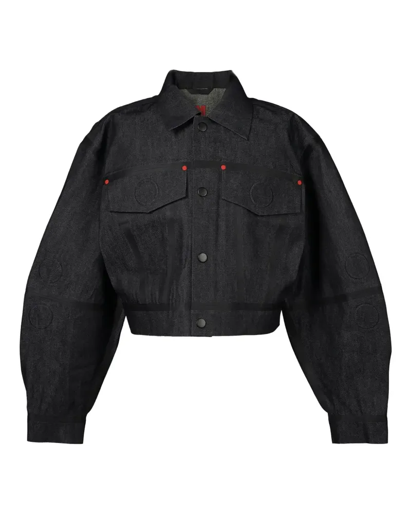 Walter van Beirendonck Jeansjacke mit Prägung - Blau Blau