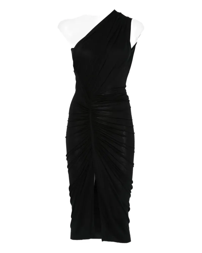 Rick Owens Lilies one-shoulder draped dress - Schwarz Schwarz