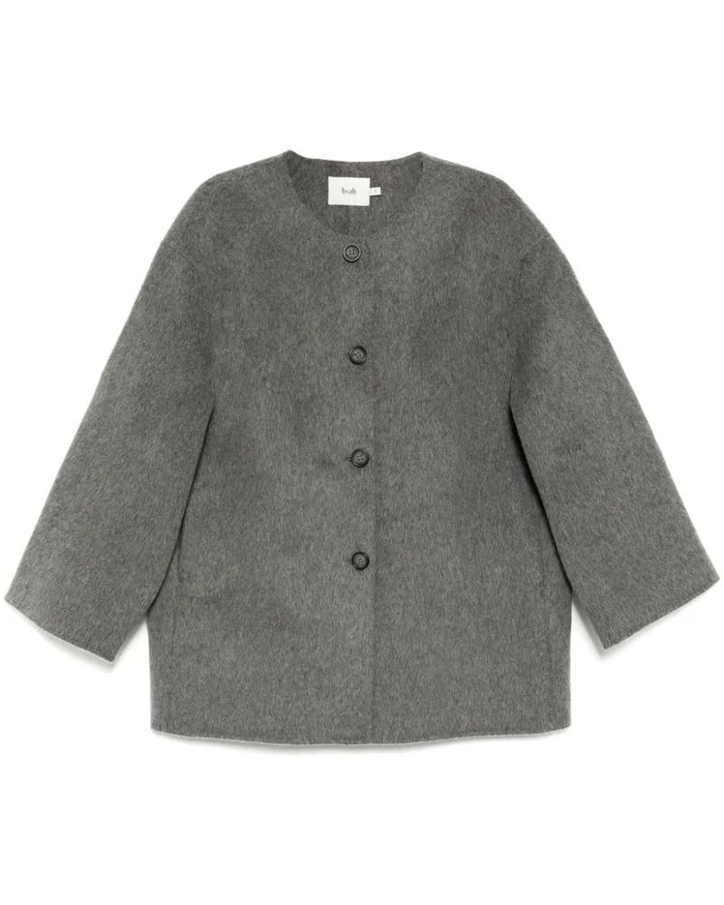 b+ab Gewickelte Jacke mit Schal - Grau Grau