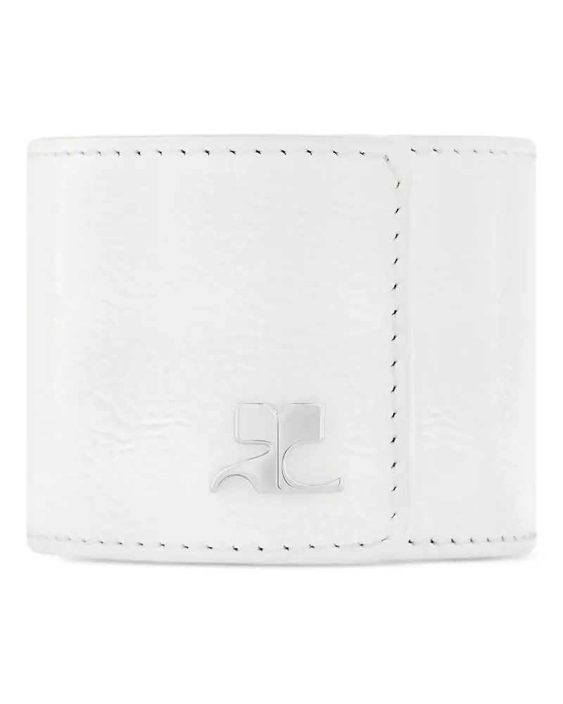 Courrèges Armband mit Logo - Weiß Weiß