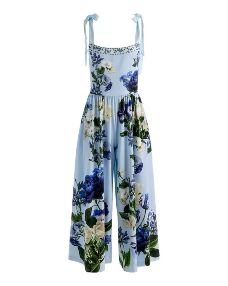 Alice + Olivia Rosalee floral-print jumpsuit - Blau Blau