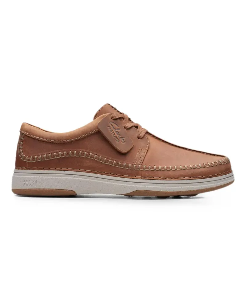 Clarks Nature 5 Derby-Schuhe mit Ziernähten - Braun Braun