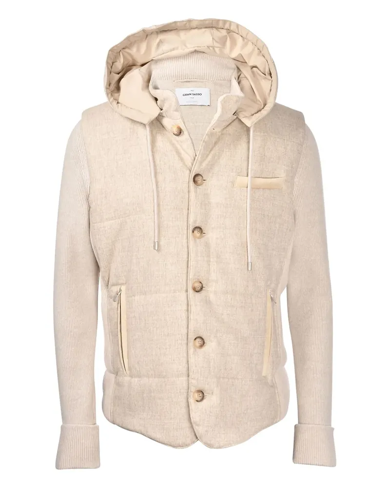 Gran Sasso Wattierte Kapuzenjacke - Nude Nude