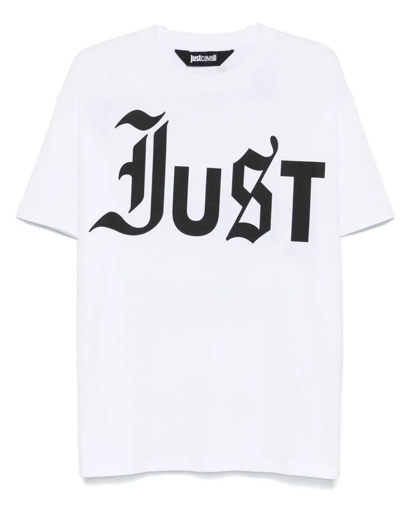 Just Cavalli T-Shirt mit Logo-Print Weiß