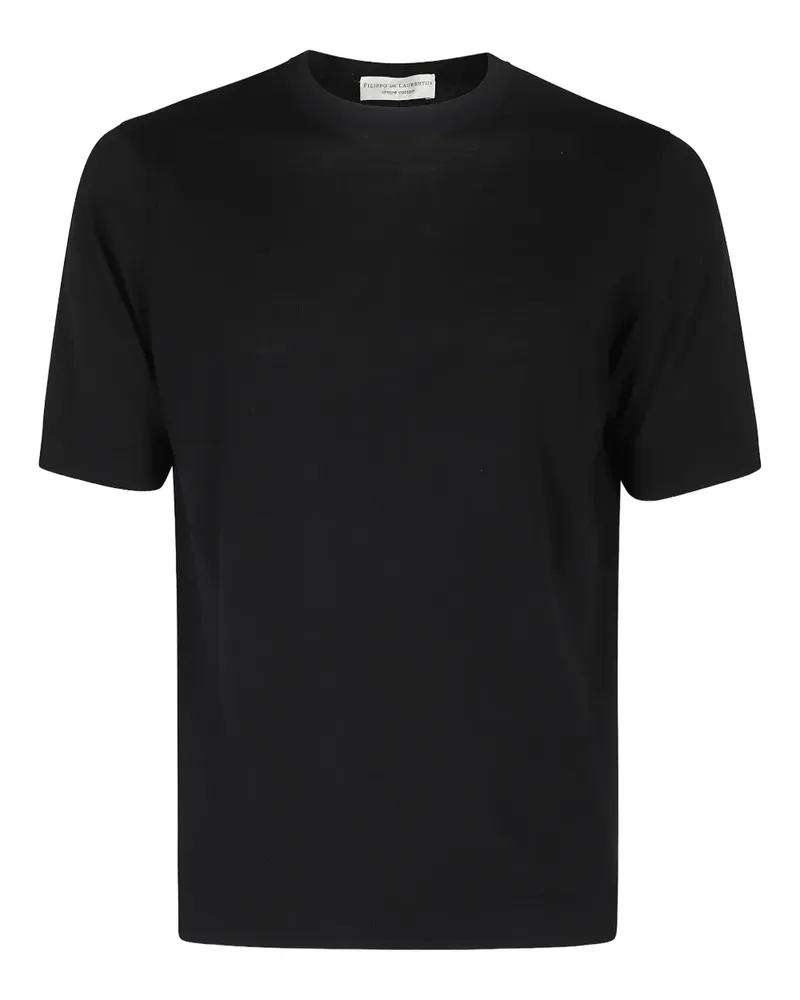 Filippo de Laurentiis T-Shirt mit Rundhalsausschnitt - Schwarz Schwarz