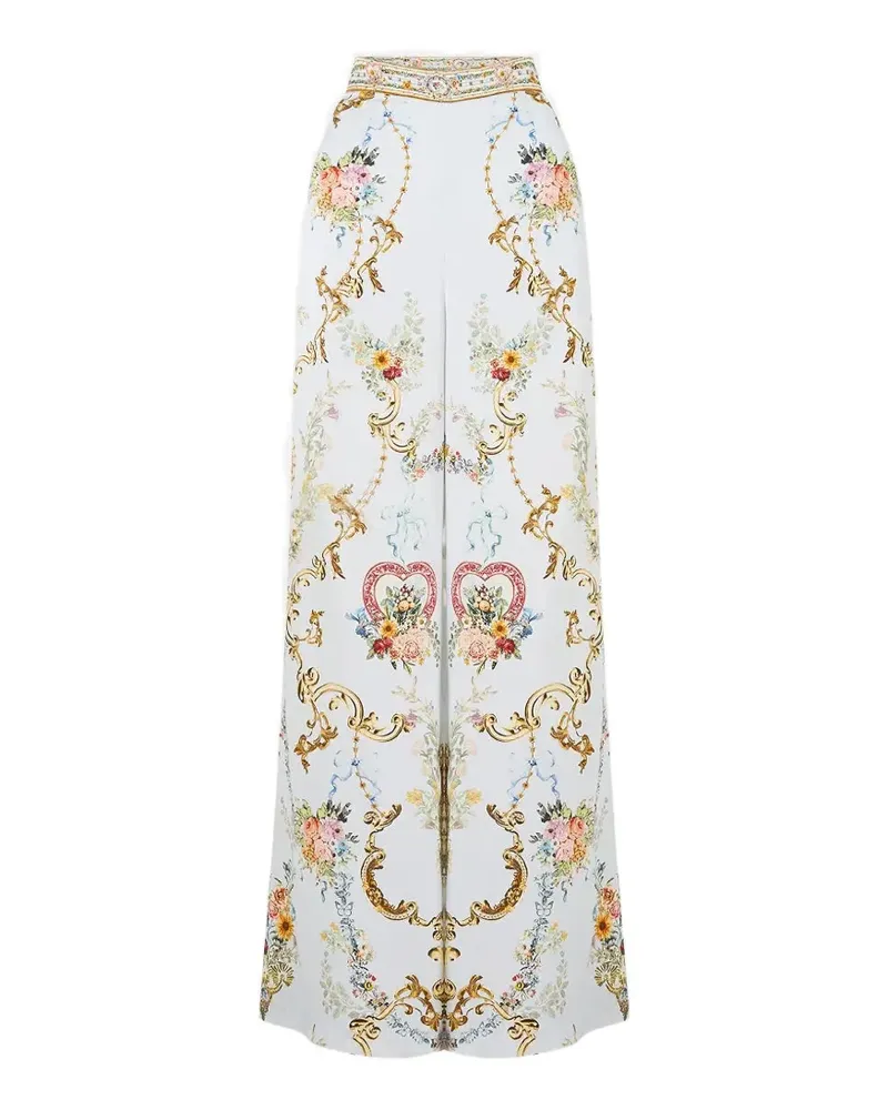 Camilla Seville Sweetheart palazzo pants - Weiß Weiß